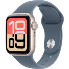 Apple Watch SE 3 40 mm, Starlight Aluminum Anchor blue Sport Band M/L